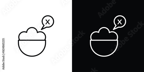 Lack of appsetite icon. Editable strokes icons for your design
