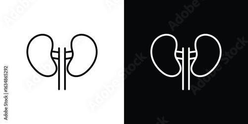 Kidney icon. Editable strokes icons for your design