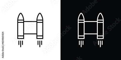 Jetpack icon. Editable strokes icons for your design