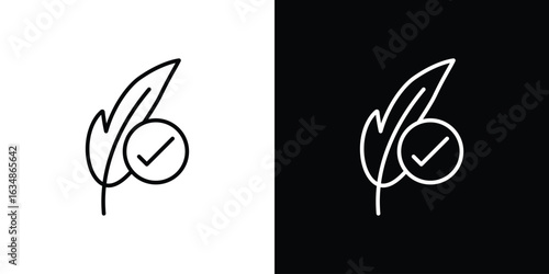 Hypoallergenic tested icon. Editable strokes icons for your design