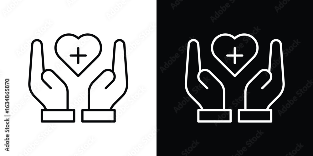 Obraz premium Health insurance icon. Editable strokes icons for your design