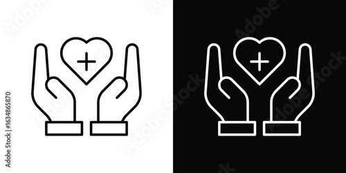 Health insurance icon. Editable strokes icons for your design