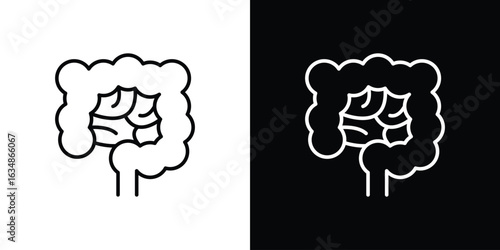 Gut icon. Editable strokes icons for your design