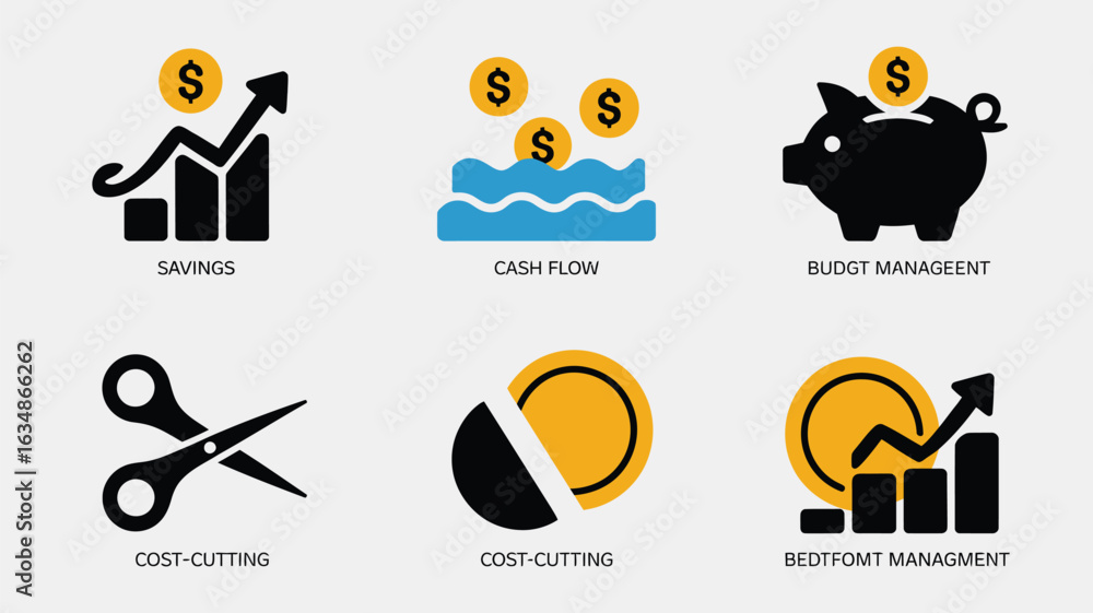 Fototapeta premium A flat vector icon set for your business design