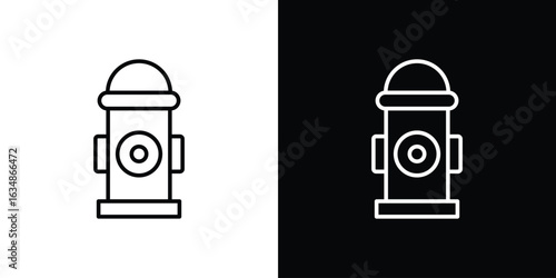 Fire hydrant icon. Editable strokes icons for your design