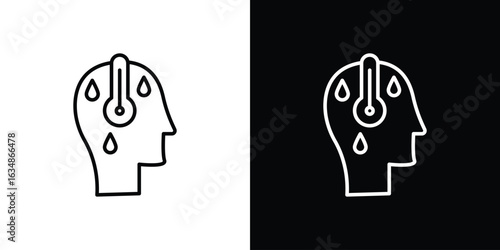 Fever icon. Editable strokes icons for your design