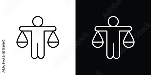 Ethics icon. Editable strokes icons for your design