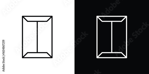 Document envelope icon. Editable strokes icons for your design