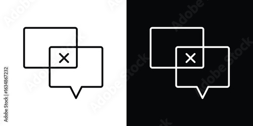 Disagreement icon. Editable strokes icons for your design