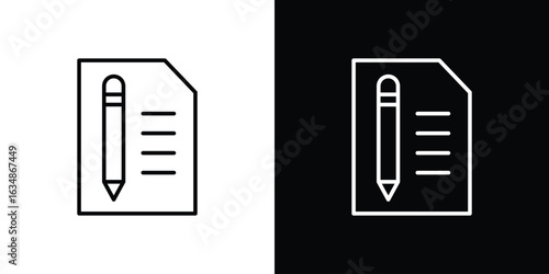 Declarations icon. Editable strokes icons for your design