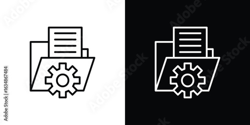 Data management icon. Editable strokes icons for your design