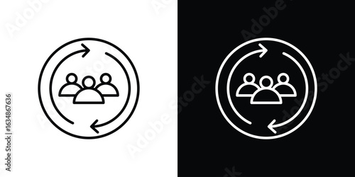Customer retention icon. Editable strokes icons for your design