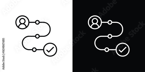 Customer journey icon. Editable strokes icons for your design