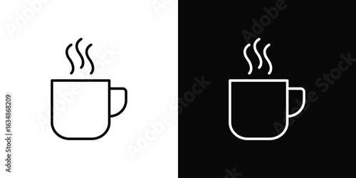 Coffee mug icon. Editable strokes icons for your design