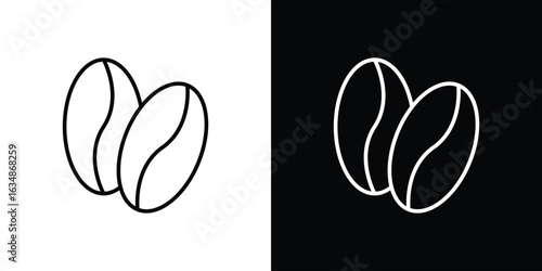 Coffee beans icon. Editable strokes icons for your design