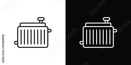 car radiator icon. Editable strokes icons for your design