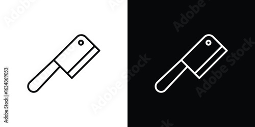 Butcher knife icon. Editable strokes icons for your design
