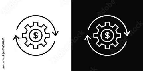 Business model icon. Editable strokes icons for your design