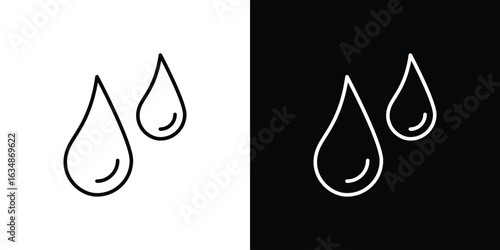 Blood drops icon. Editable strokes icons for your design