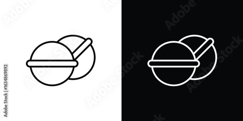 Bath salts bomb icon. Editable strokes icons for your design