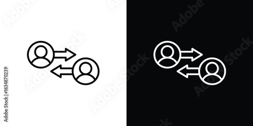 B2B icon. Editable strokes icons for your design