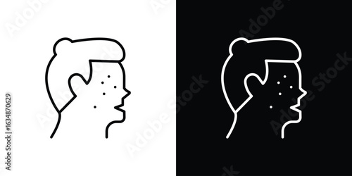 Acne icon. Editable strokes icons for your design