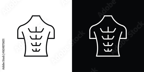 Abs icon. Editable strokes icons for your design