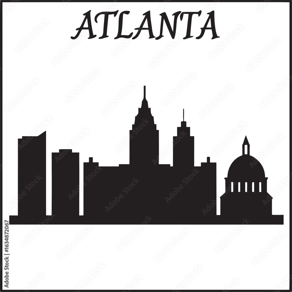 Fototapeta premium Atlanta Skyline Silhouette