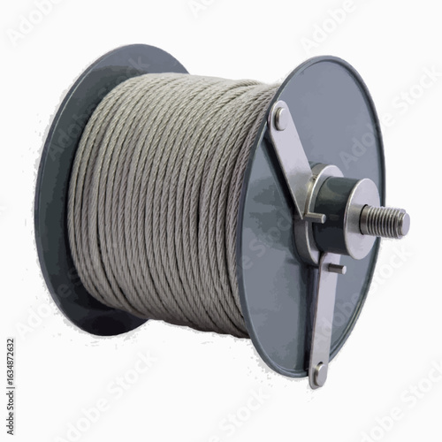 Cable winch drum for lifting loads, industrial strength