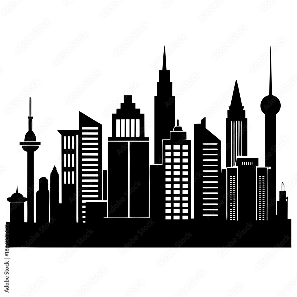 Obraz premium city skyline vector