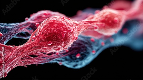 Visual representation of damaged blood vessels due to excessive alcohol consumption