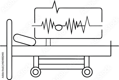 Heart with heartbeat symbol vector illustration for home and furniture design