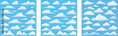 Cartoon Clouds Collection Sky Elements for Design.