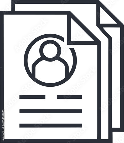 Flat shadowed vector icon of a person for web and business design