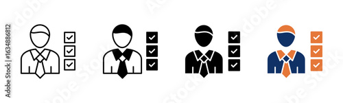 Competence icon sheet multiple style collection