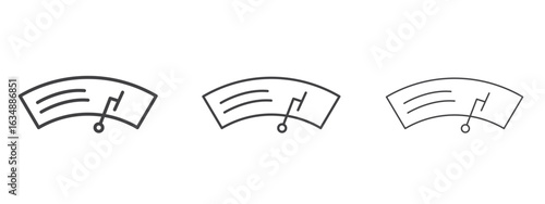 car windscreen icon in line art doodle style. Editable stroke outline sign, eps 10