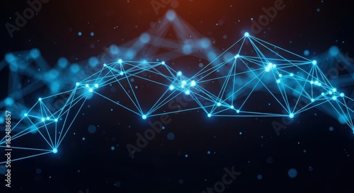 Digital Network Connection: Capturing the intricate dance of interconnectedness. a vivid illustration of digital data transfer and networking in action.