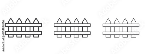 Yard icon in line art doodle style. Editable stroke outline sign, eps 10