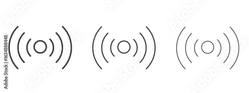 Sensor icon in line art doodle style. Editable stroke outline sign, eps 10