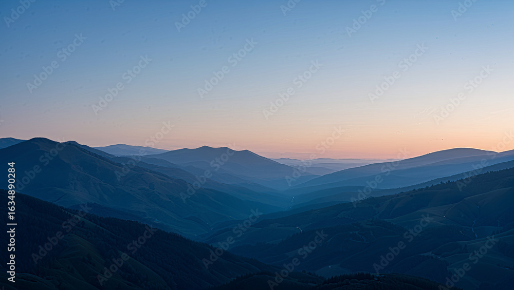 Obraz premium Abstract vibrant blue hue transition for digital art and web - graphic illustration