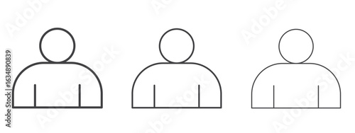 Individual icon in line art doodle style. Editable stroke outline sign, eps 10