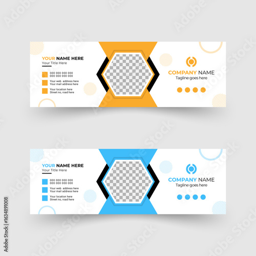 Professional and Modern Email Signature or email footer template. corporate email signature design template.