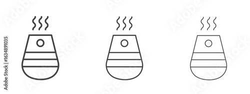 Humidifier icon in line art doodle style. Editable stroke outline sign, eps 10