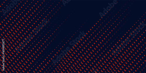 Red halftone dots blue color pattern gradient grunge texture background. Dot pop art comic sport style red and black