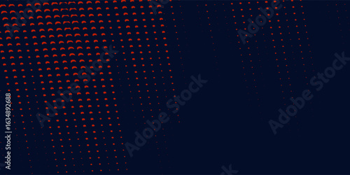 Red halftone dots blue color pattern gradient grunge texture background. Dot pop art comic sport style red and black. eps 10