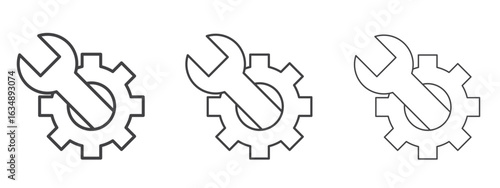 Customized icon in line art doodle style. Editable stroke outline sign, eps 10