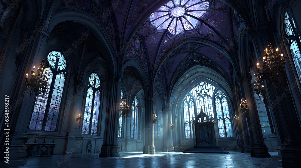 Fototapeta premium Gothic cathedral interior