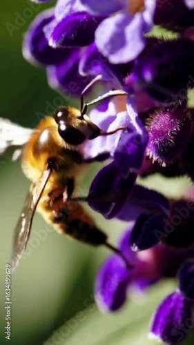 Beekeeping Scene with gentle Bee Activity
