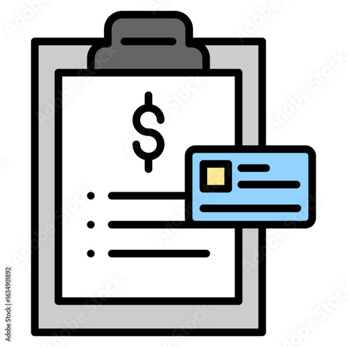 Credit lineal color icon