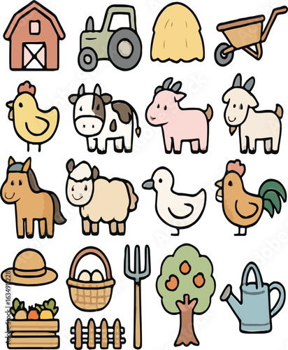 farm animals set